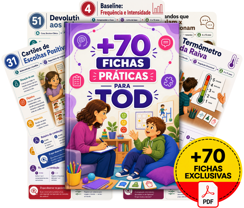 Kit com mais de 70 fichas práticas para TOD e os bônus